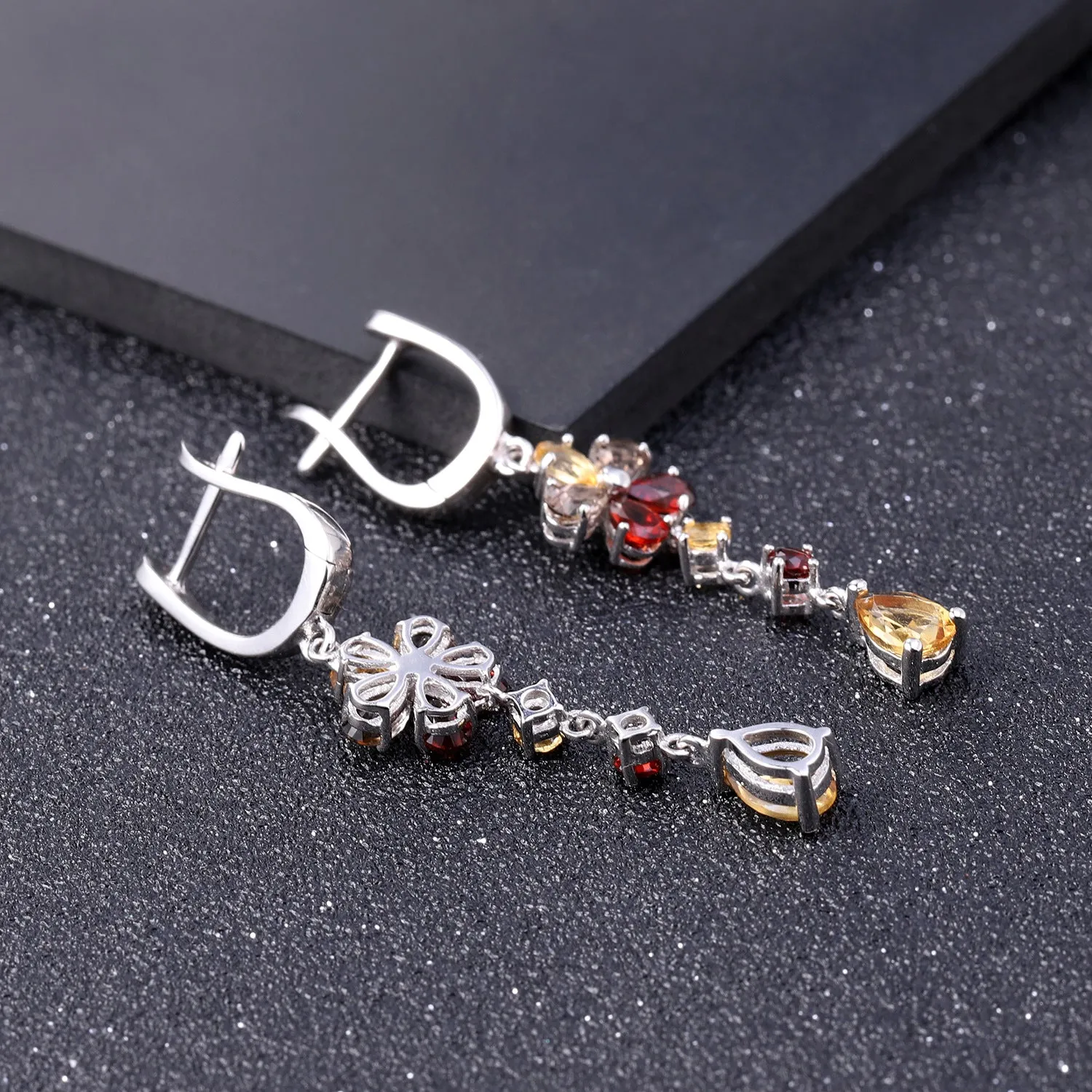 Retro Flower String Tassel Drop Earrings