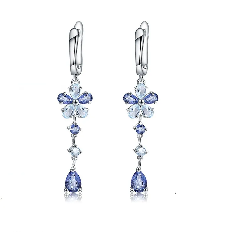 Retro Flower String Tassel Drop Earrings