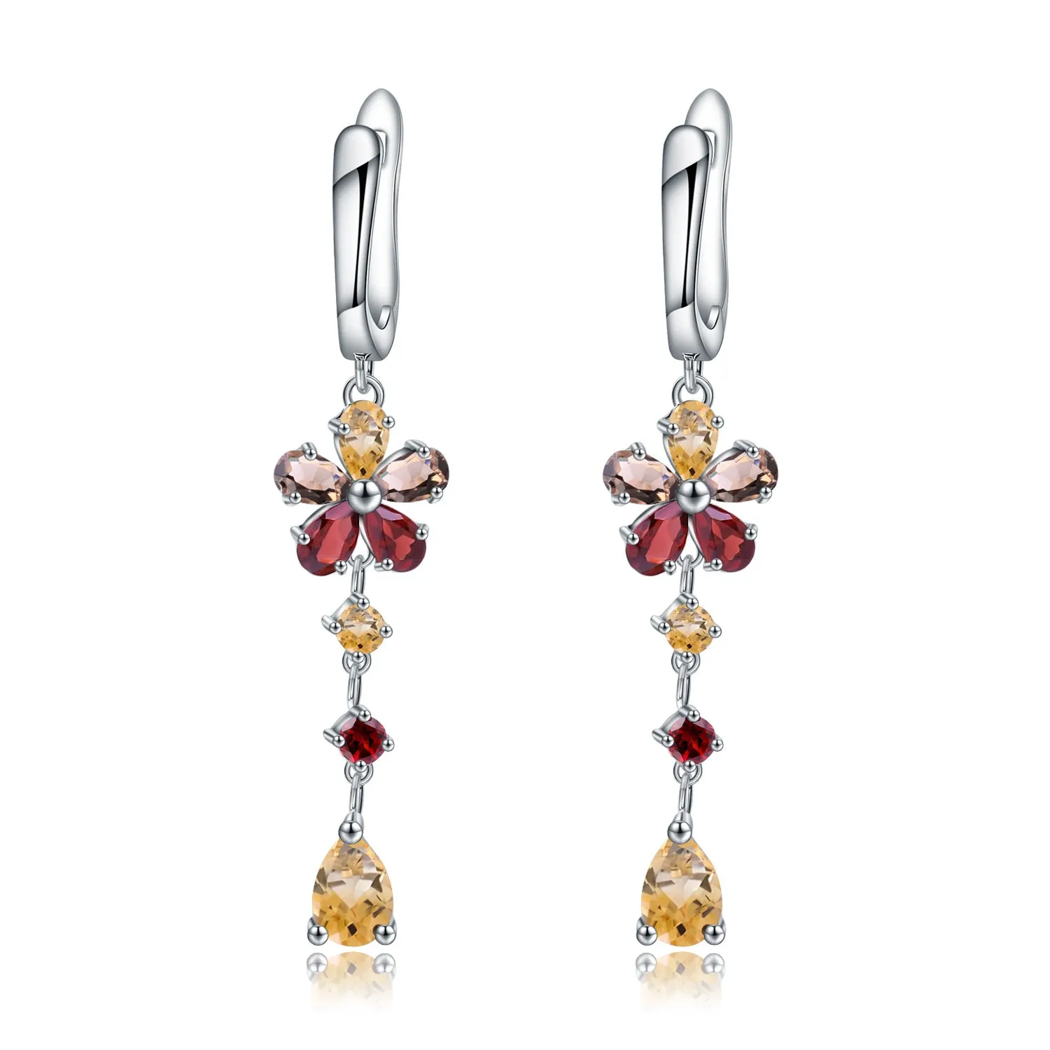 Retro Flower String Tassel Drop Earrings