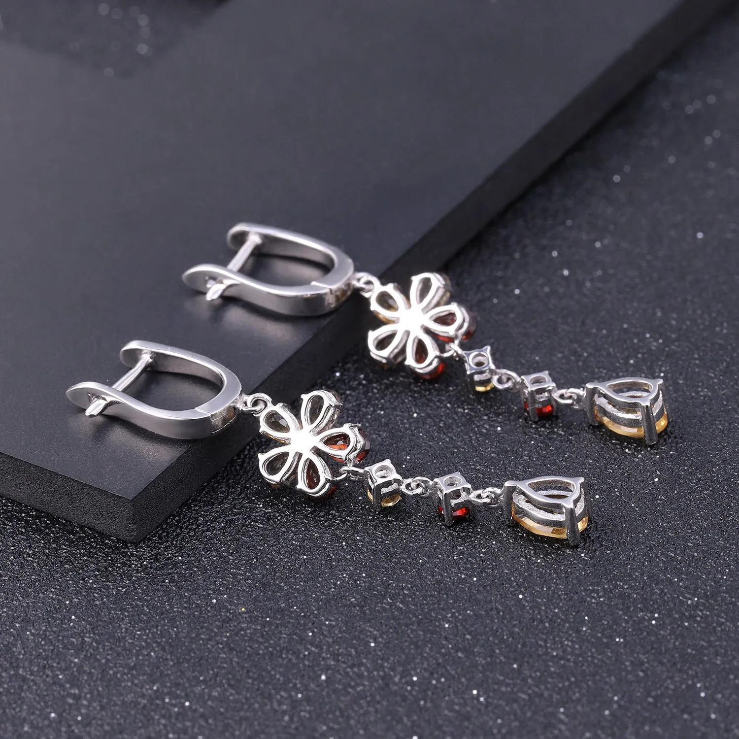 Retro Flower String Tassel Drop Earrings