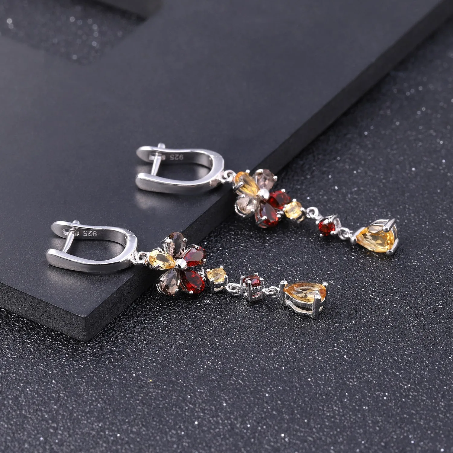 Retro Flower String Tassel Drop Earrings