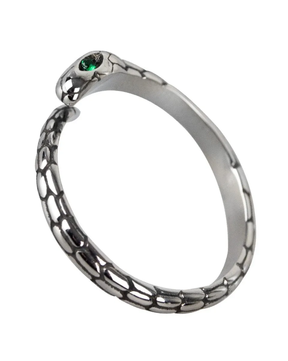 RING SNAKE WITH GREEN EYES