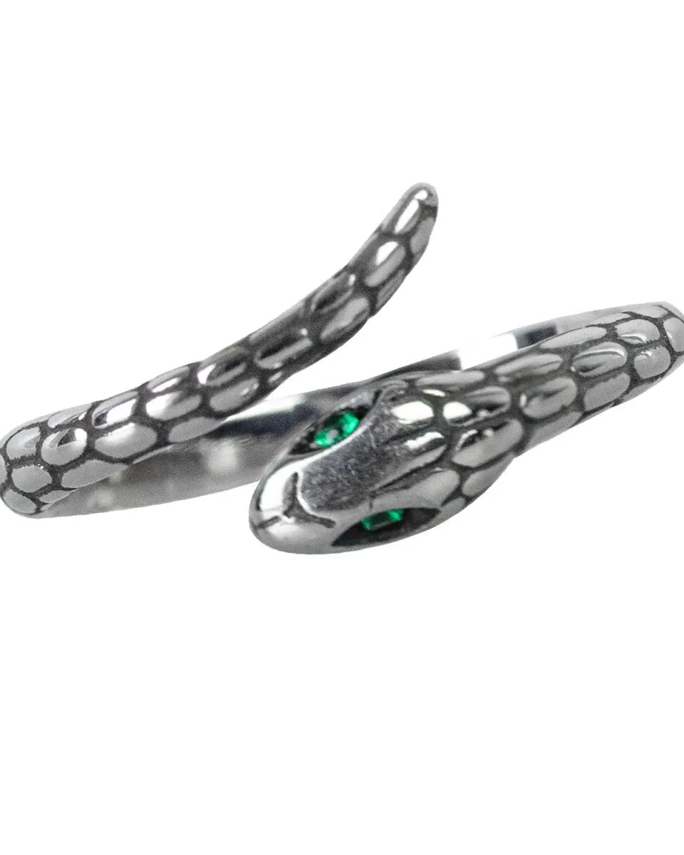 RING SNAKE WITH GREEN EYES
