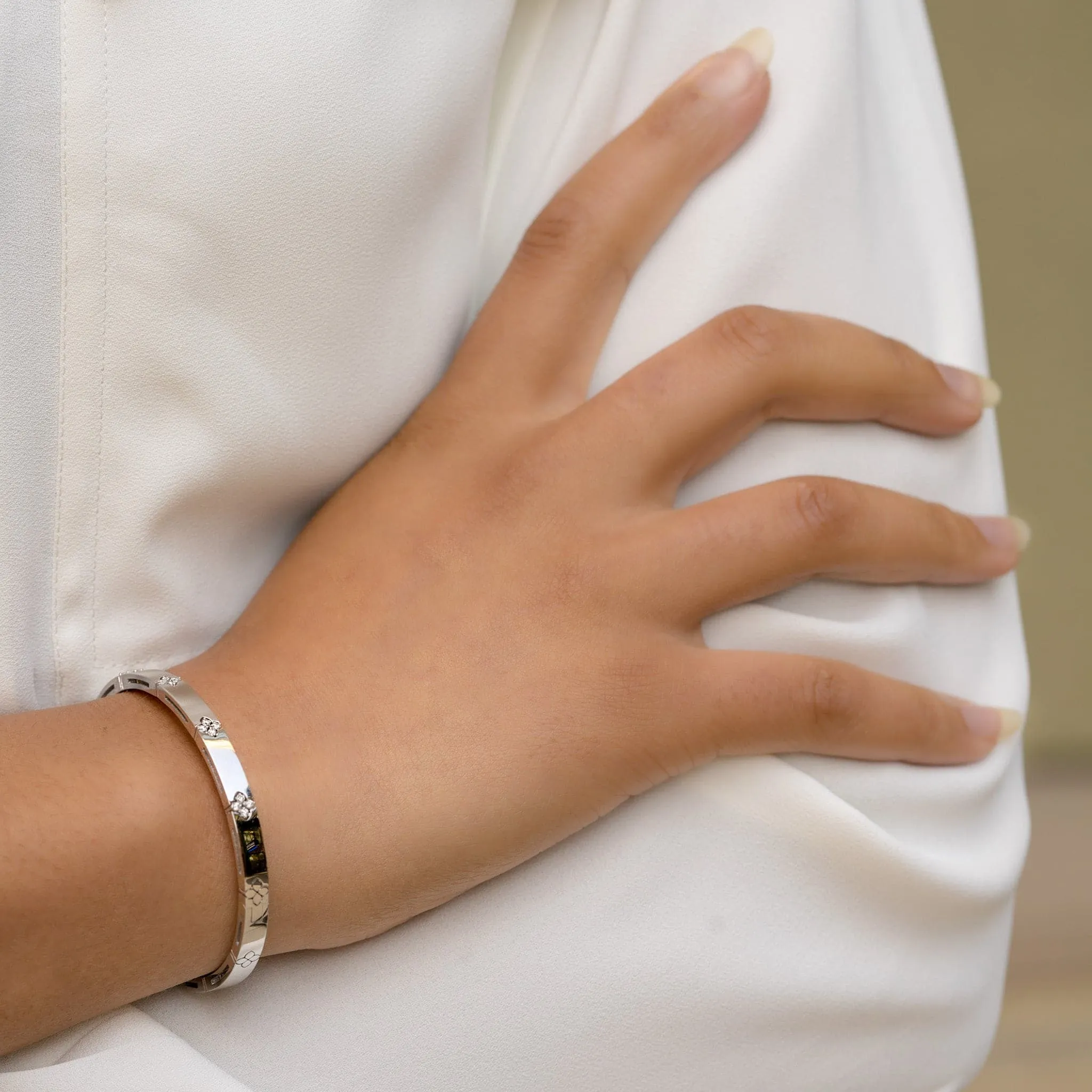 Roberto Coin White Gold 'Verona' Diamond Bangle