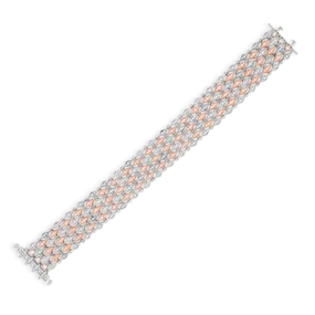 Rose & White Gold Diamond Bracelet