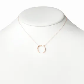 Rose Gold Crescent Moon Necklace