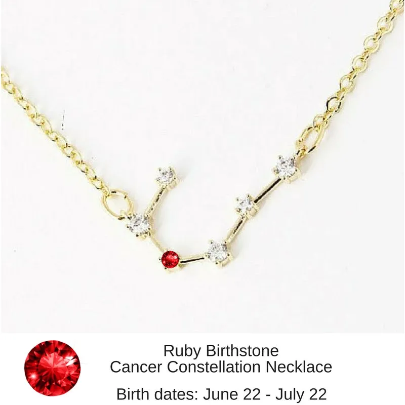 Scorpio Constellation Zodiac Necklace with Citrine Birthstone - "Star Candy"