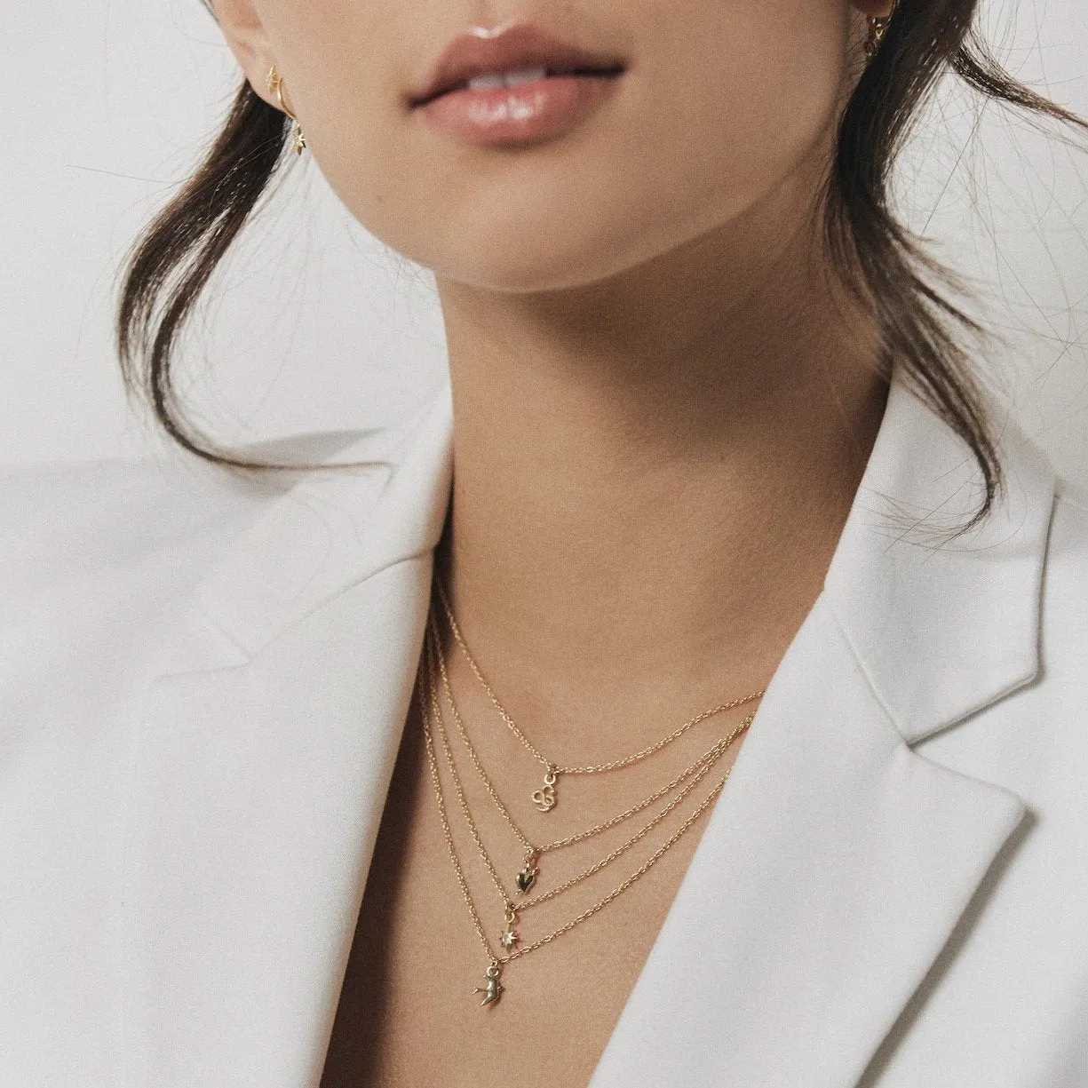 Silk & Steel Superfine Star Necklace - Silver