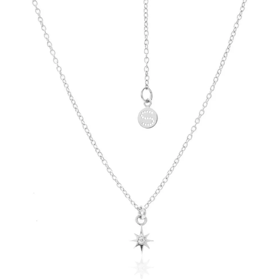 Silk & Steel Superfine Star Necklace - Silver