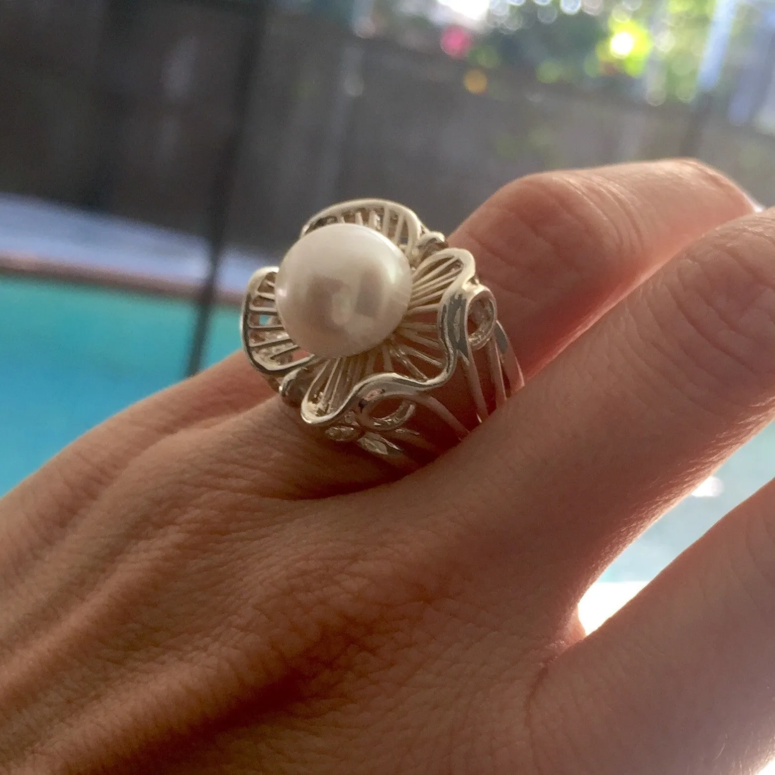Silver Abanico Ring