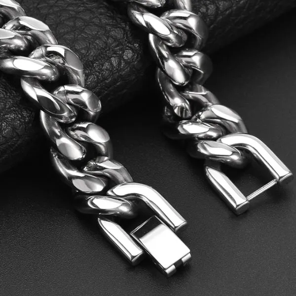 Stainless Steel Hip Hop Bracelet 不銹鋼嘻哈手鍊 (KJBR16038)