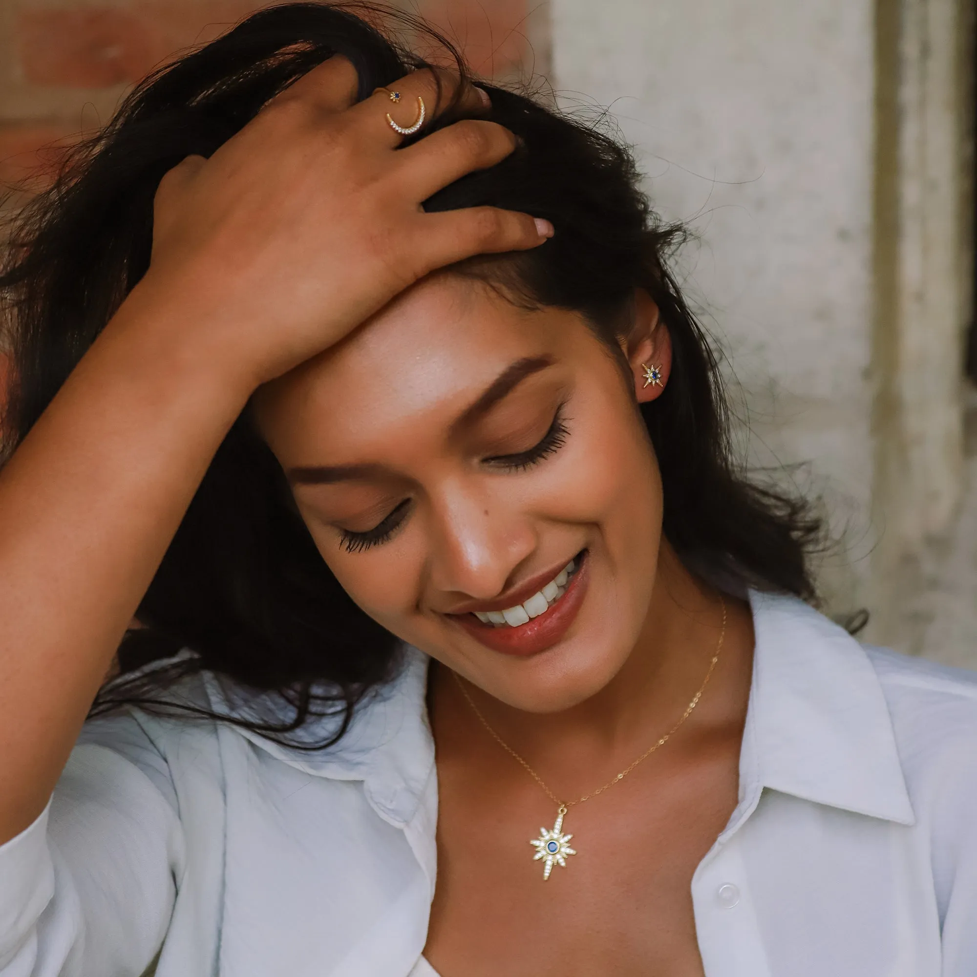 Star Birthstone Gift Set | Earrings & Necklace | 18K Gold Plated