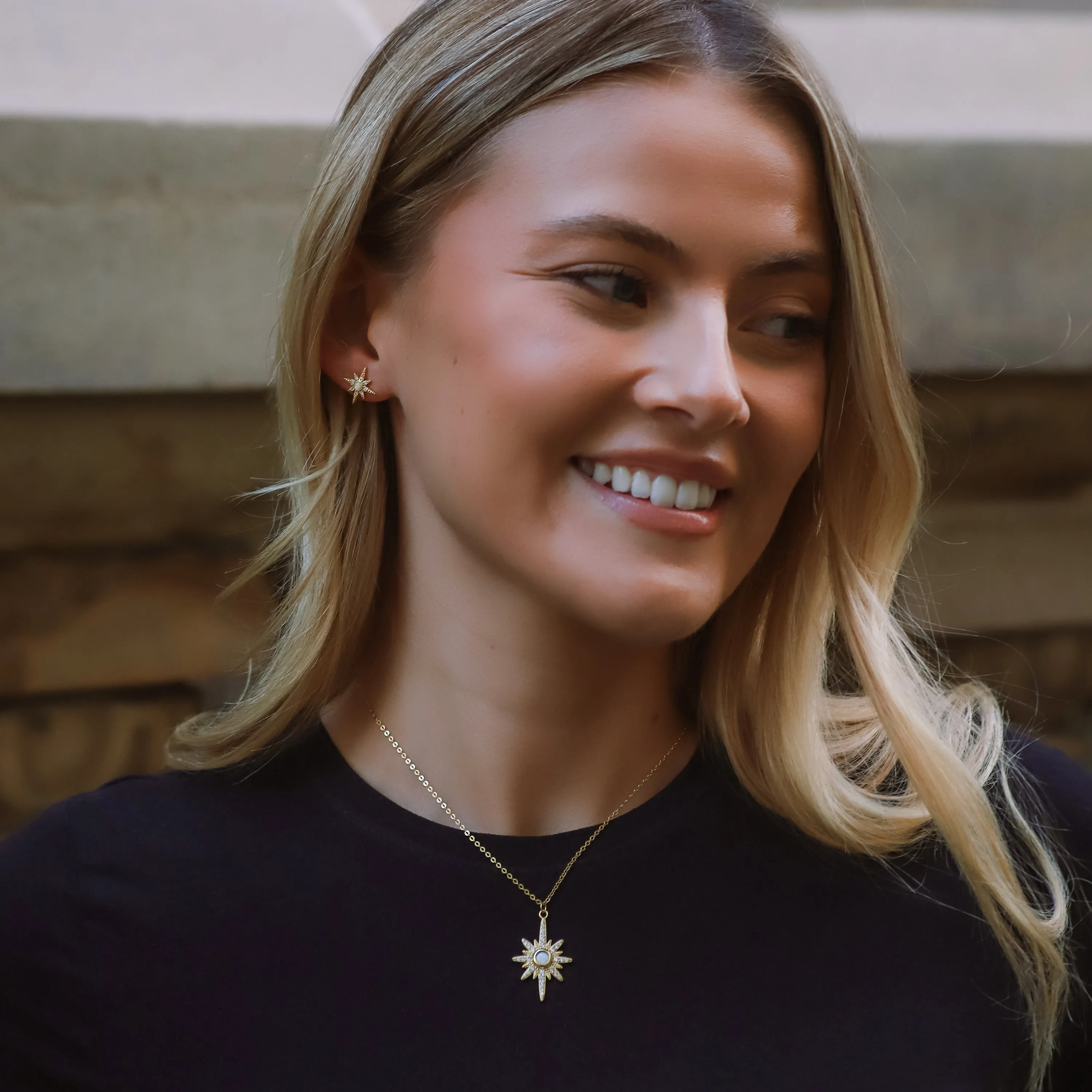 Star Birthstone Gift Set | Earrings & Necklace | 18K Gold Plated