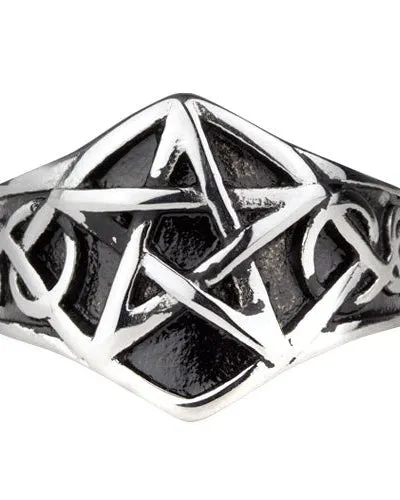 STEEL PENTAGRAM RING