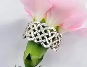Sterling Celtic Weave Ring, Medium