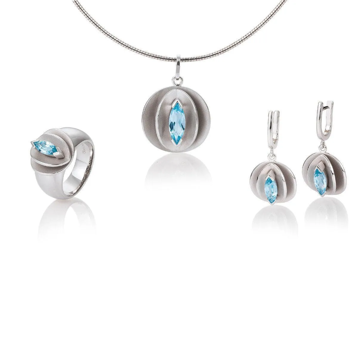 Sterling Silver Blue Topaz Earrings - 06/60723