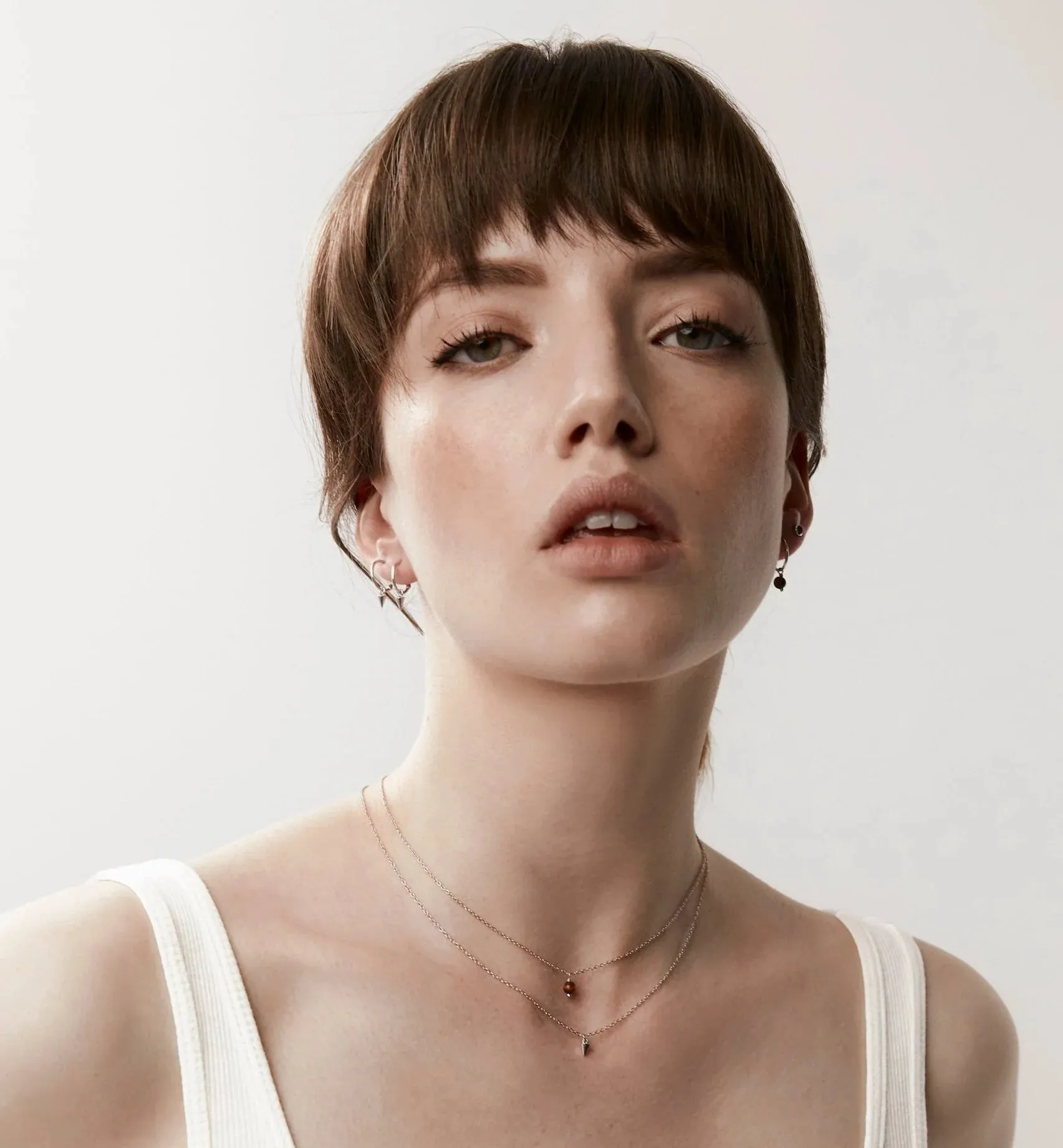 Superfine Mini Spike Necklace | Silver