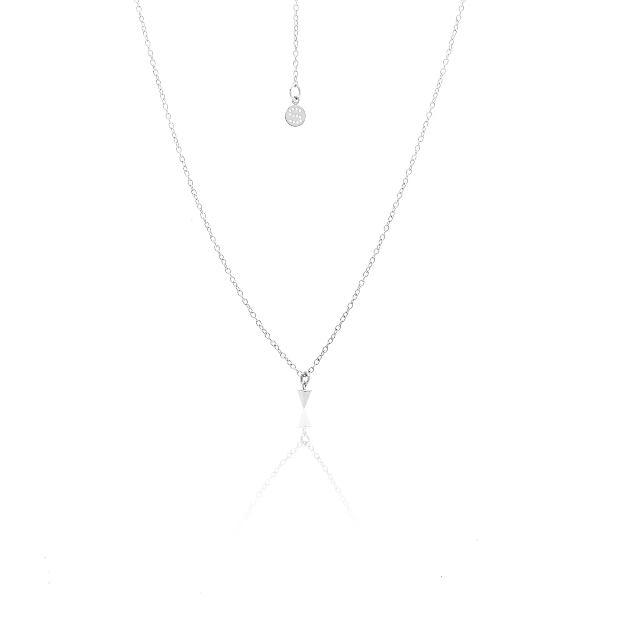 Superfine Mini Spike Necklace | Silver