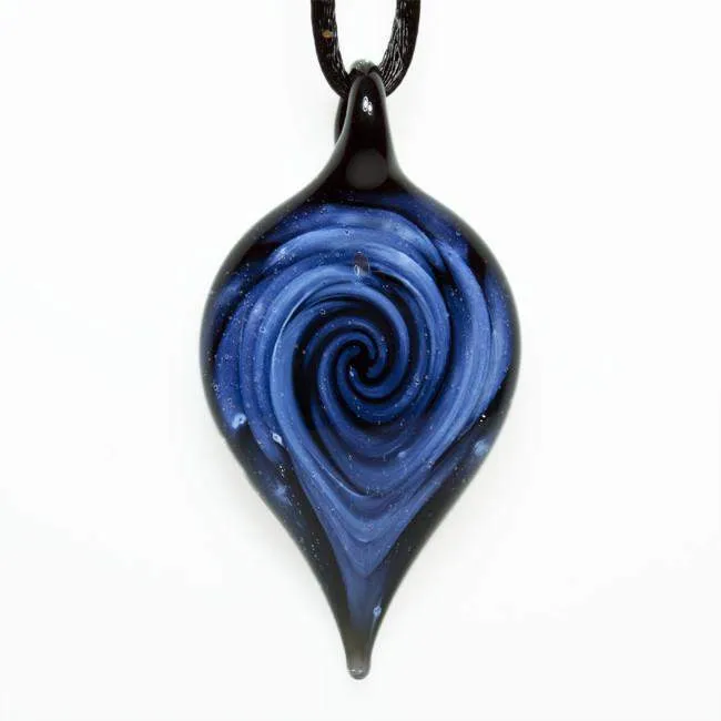 Teardrop Signature Glass Vortex Pendant Necklace