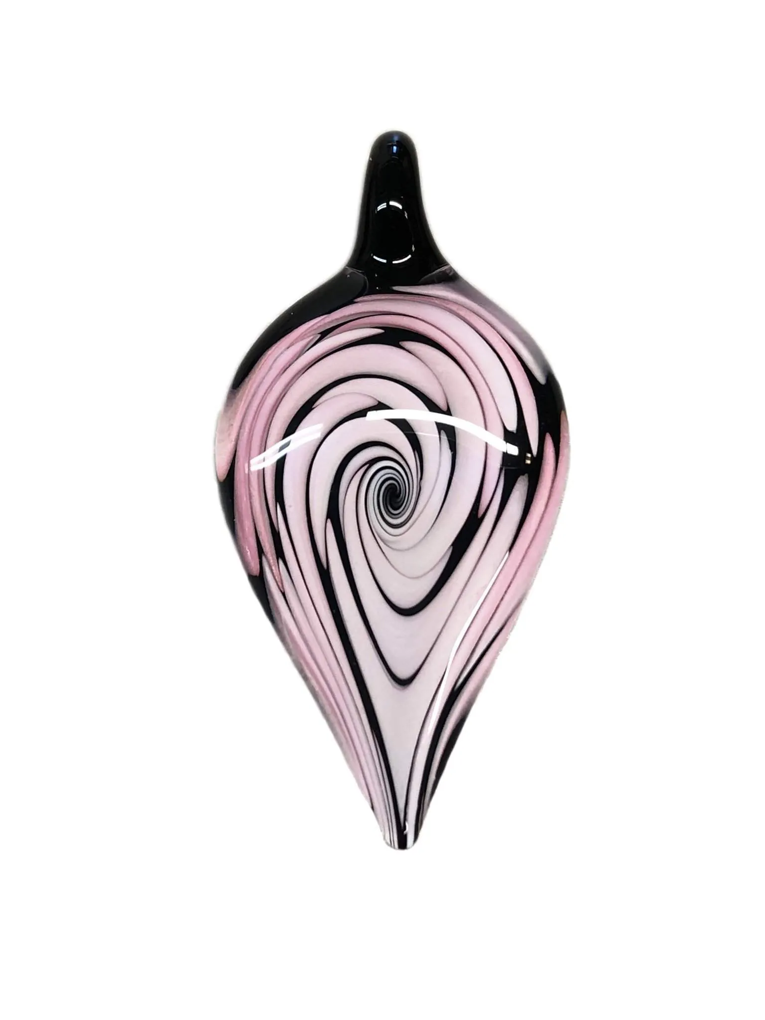 Teardrop Signature Glass Vortex Pendant Necklace