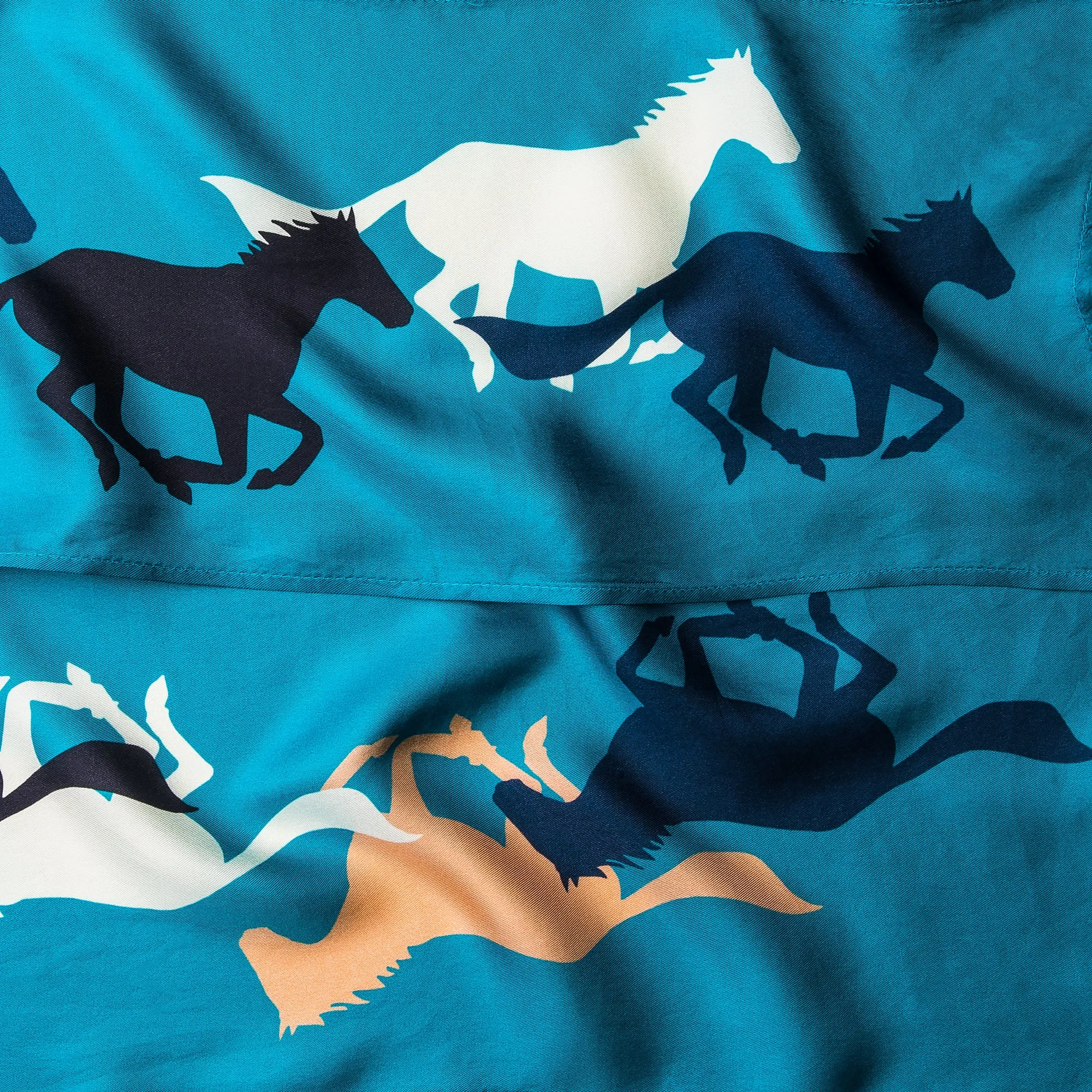 The Gallop Skinny Scarf - Azure Blue