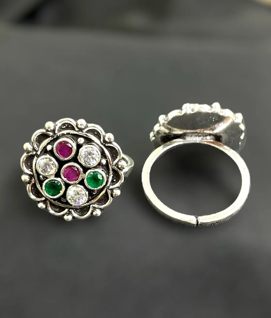 The Ridha Gemstone Silver Toe-Rings