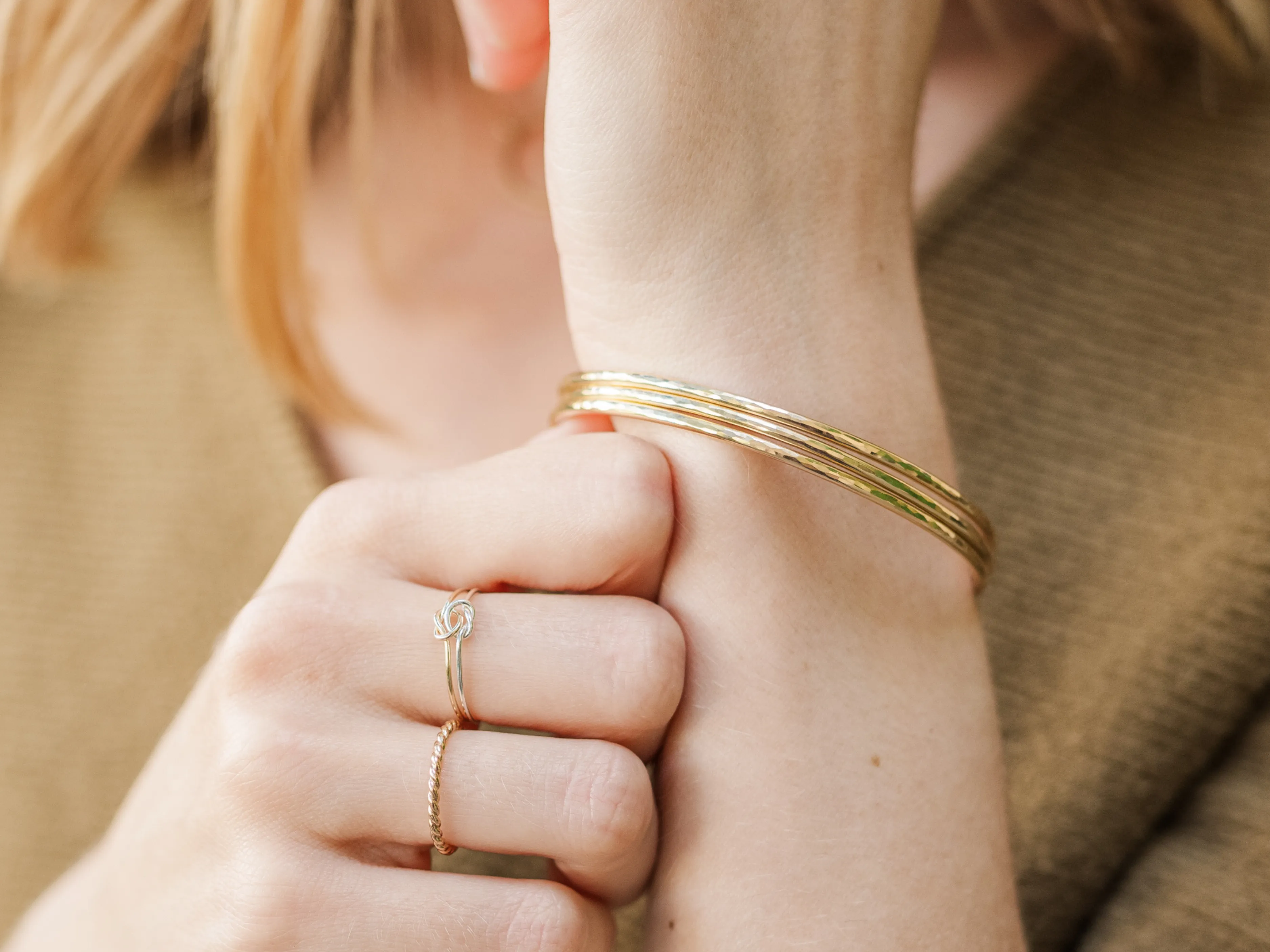 Thick Gold Bangles