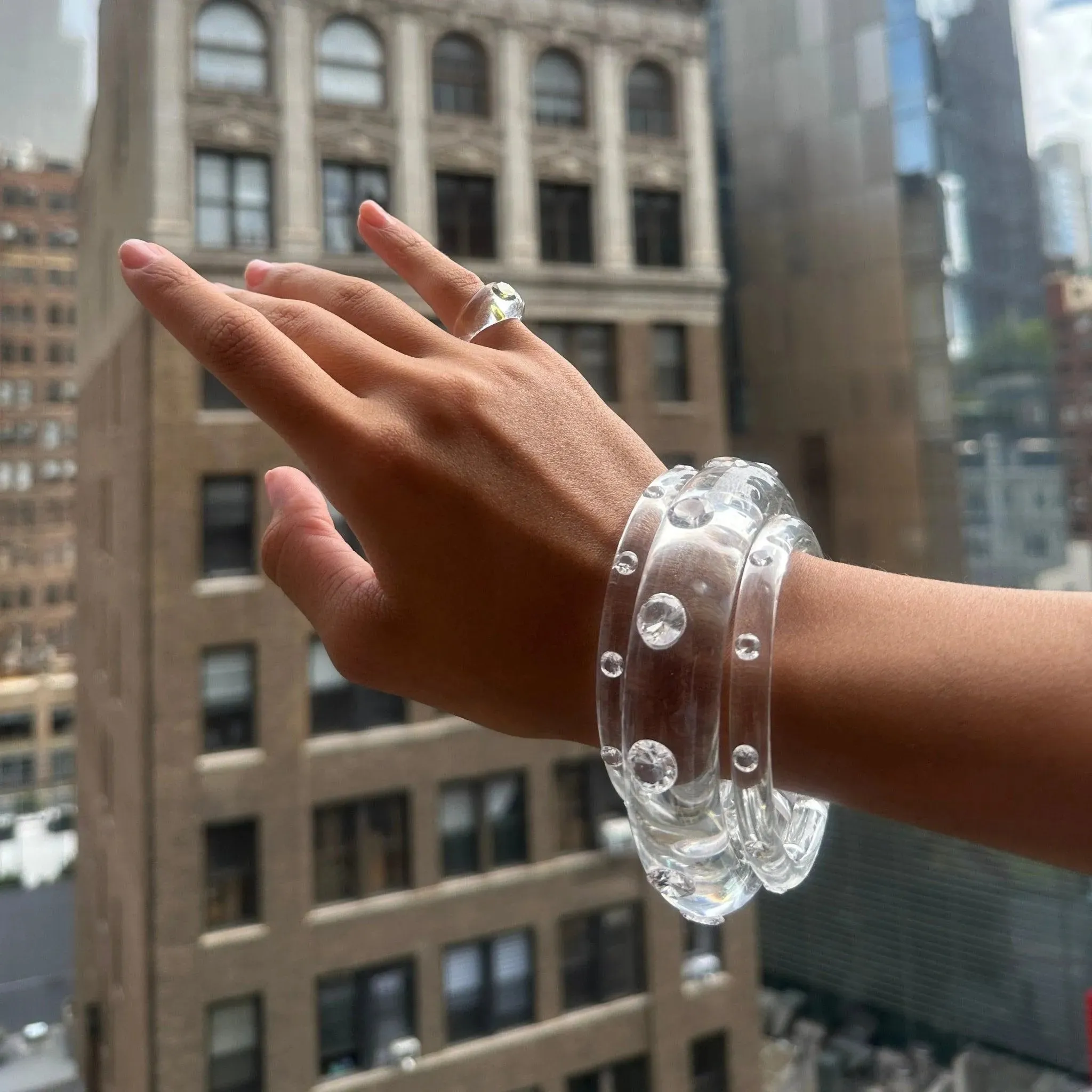 Thin Lucid Bangle, Clear