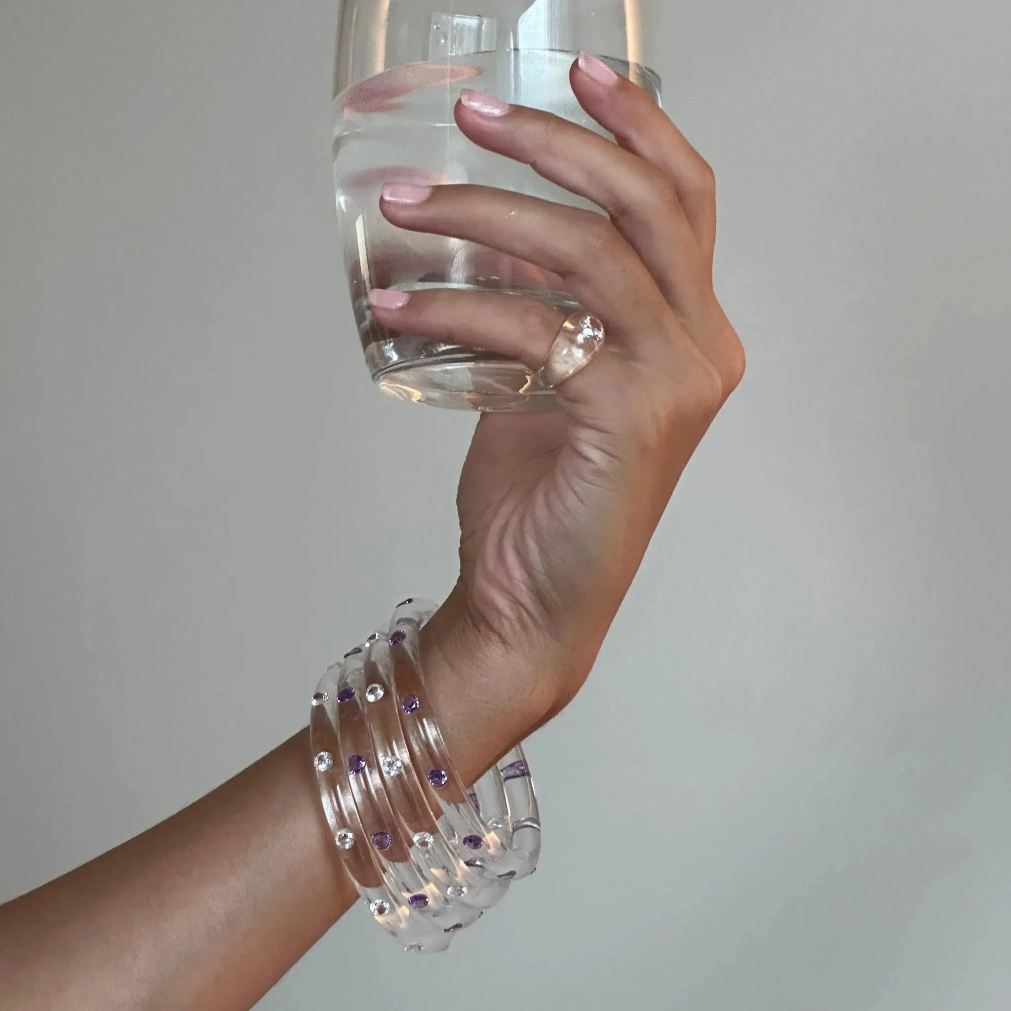 Thin Lucid Bangle, Clear