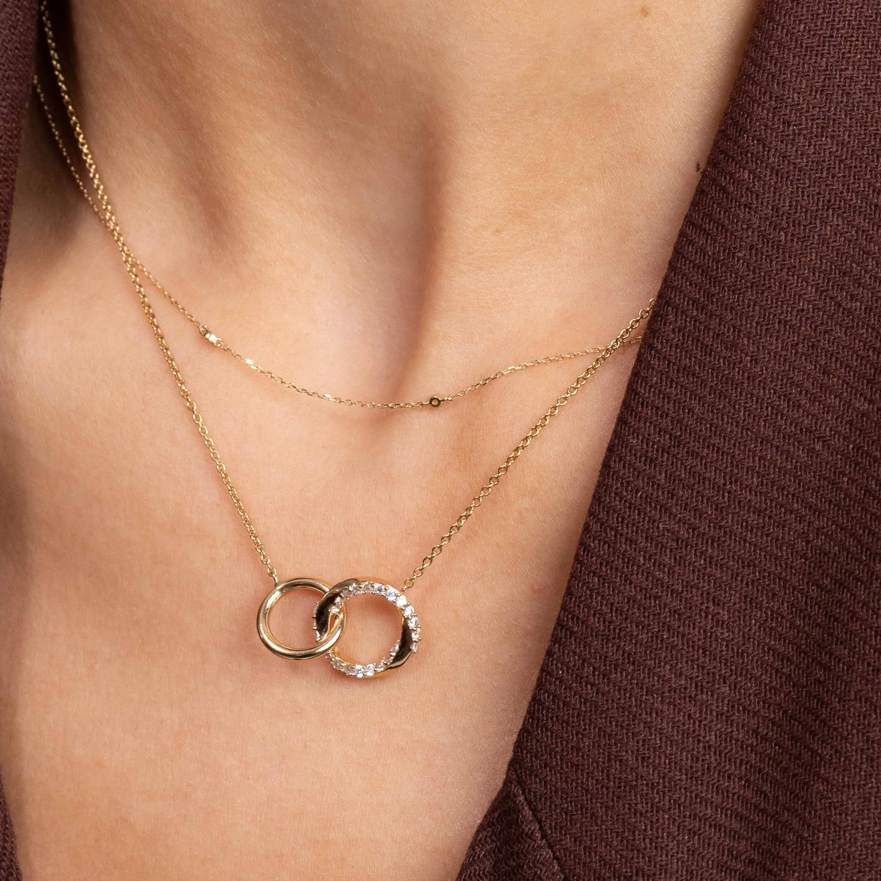 Topaz Charm Necklace in Solid Gold