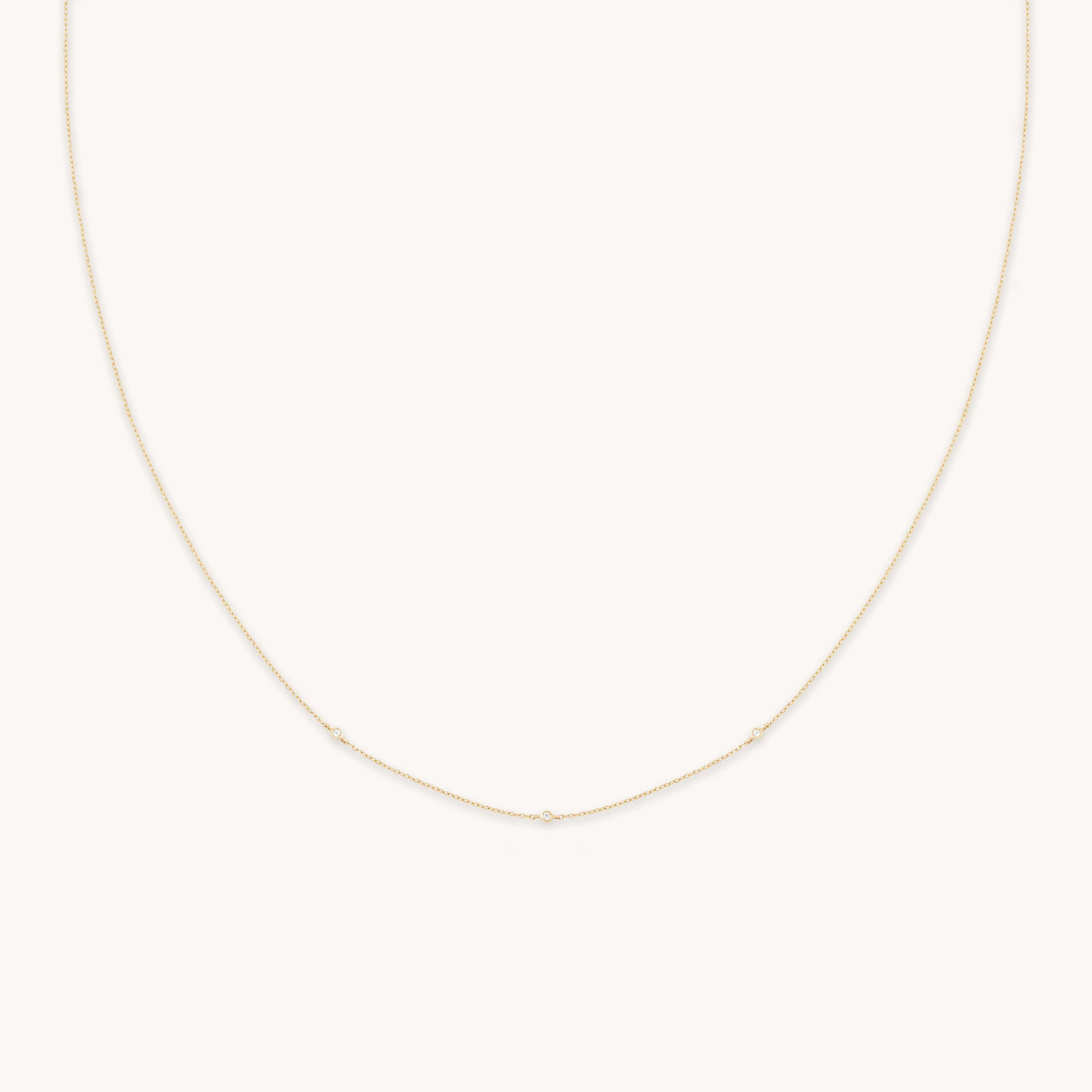 Topaz Charm Necklace in Solid Gold