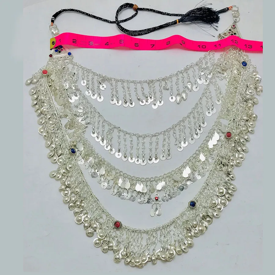 Unique Multi Layered Silver Kuchi Necklace