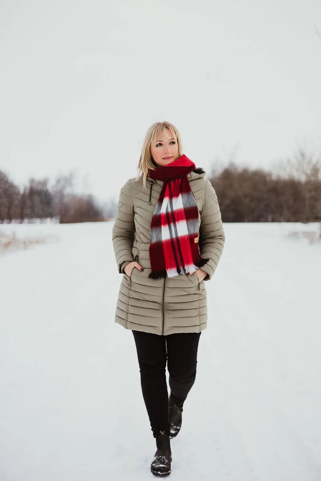 Uptown Red Alpaca Scarf