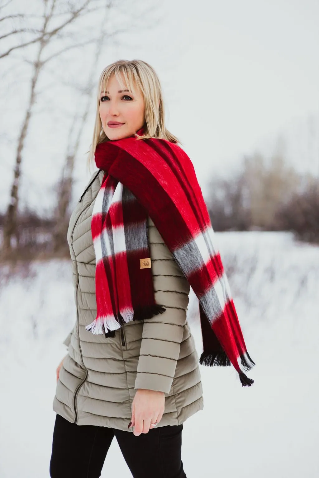 Uptown Red Alpaca Scarf