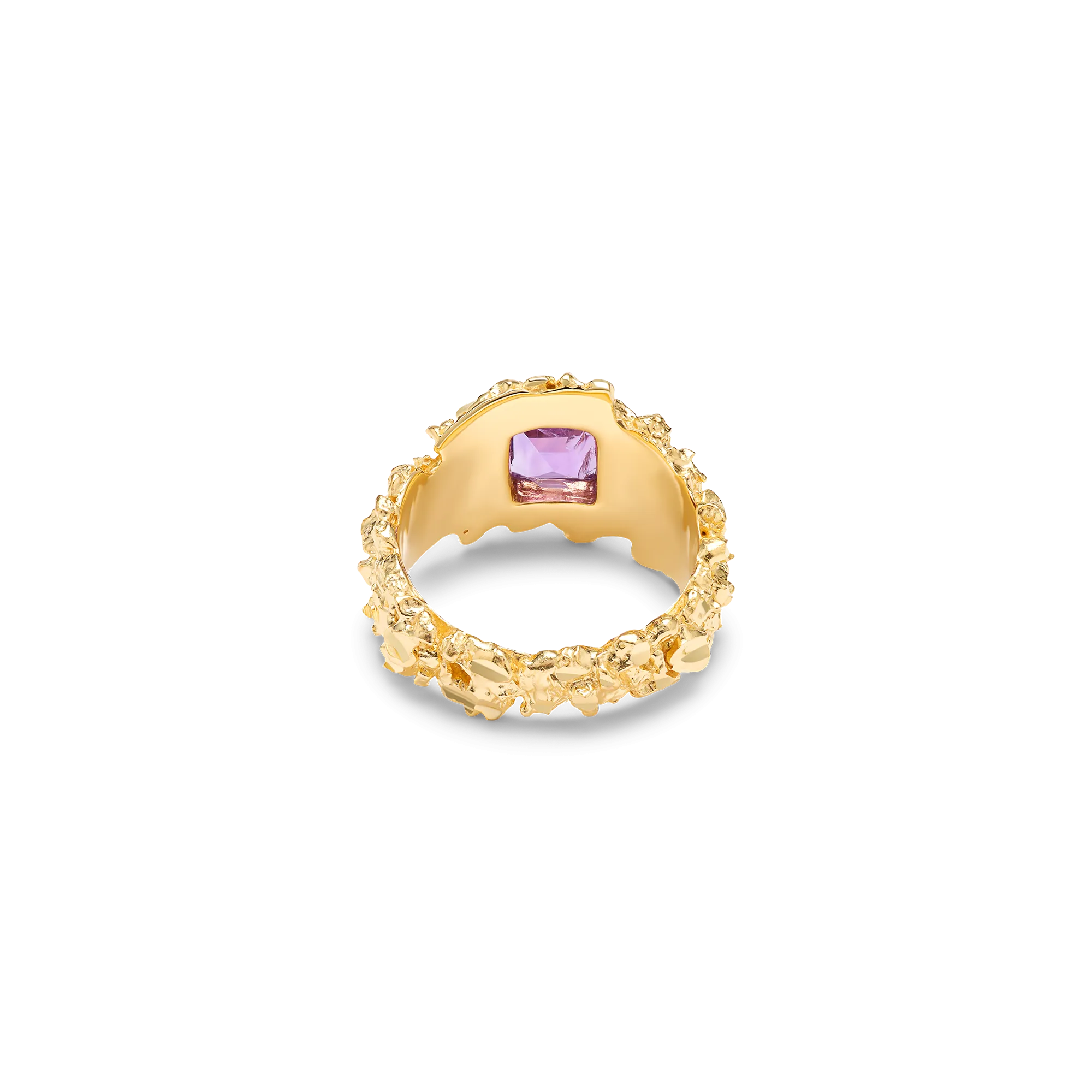 VC016 Hammered Gem Ring