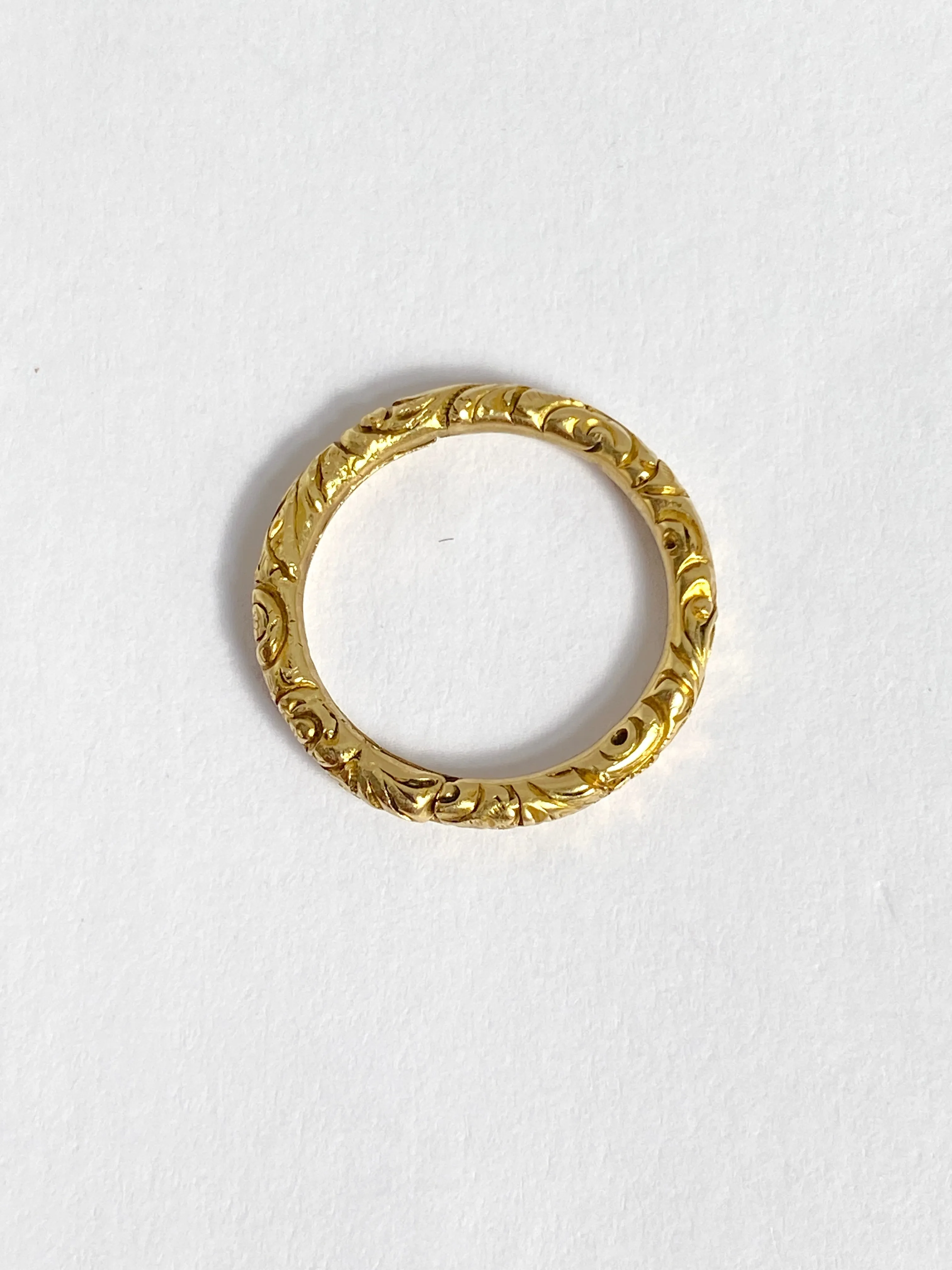 Victorian, 15ct Gold Engraved Split Ring