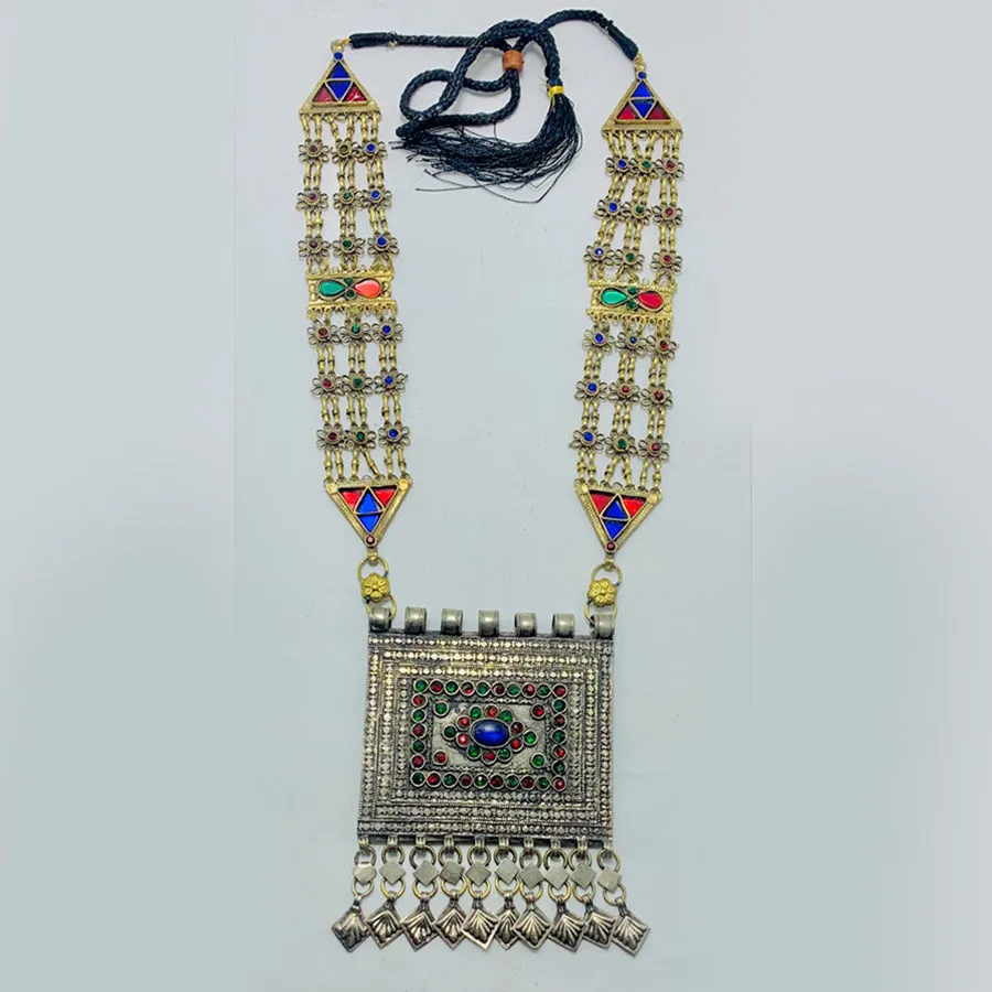 Vintage Long Chain Big Pendant Necklace