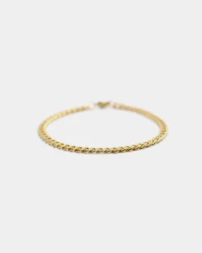 Women's ENES Cuban Link 5mm Anklet Gold