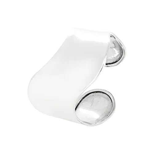 Women's Plain Silver Cuff | 30mm Wide Cuff Sterling Silver Plain Silver Bangle