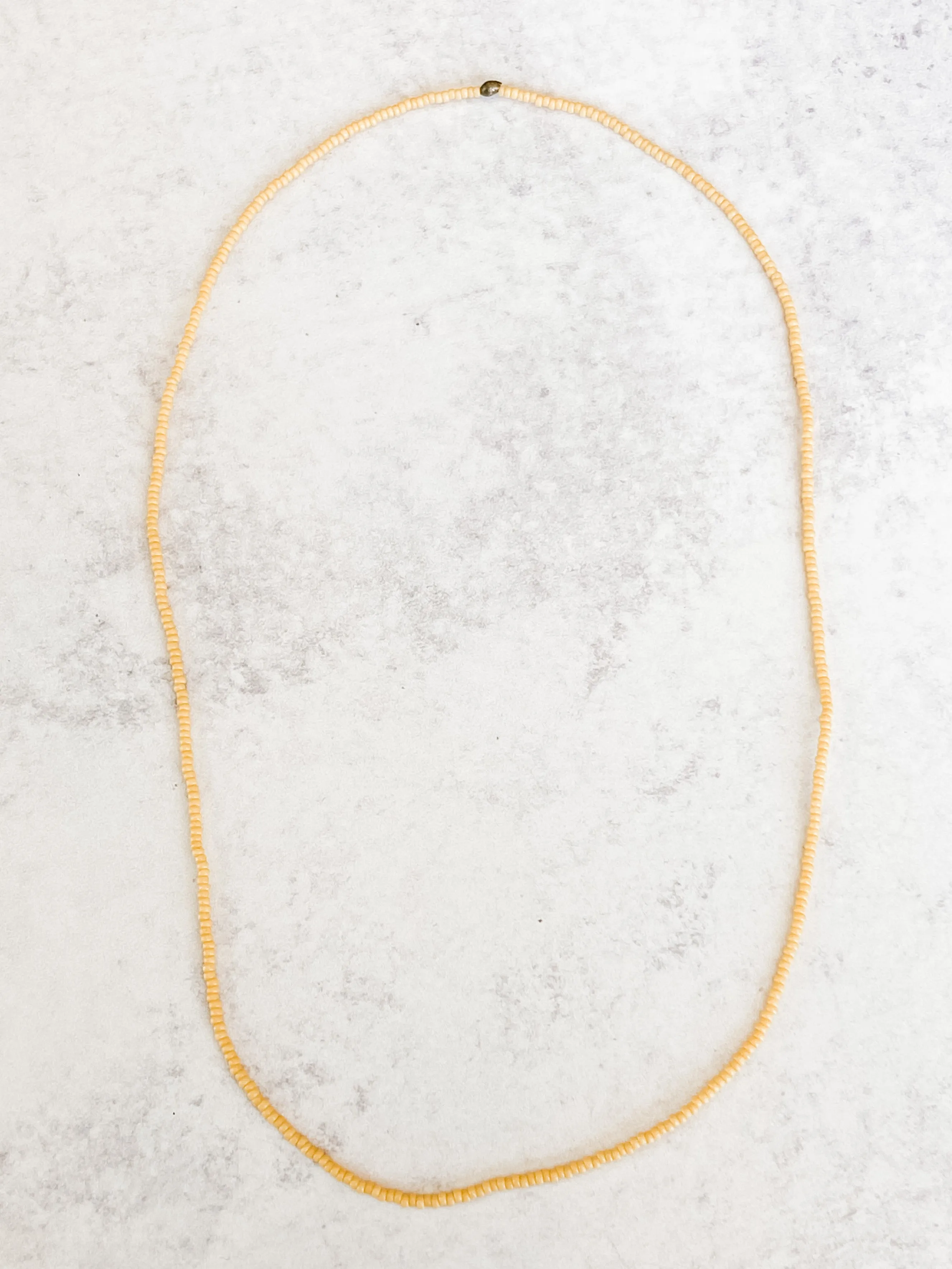Yellow Round Bead ~ 17"